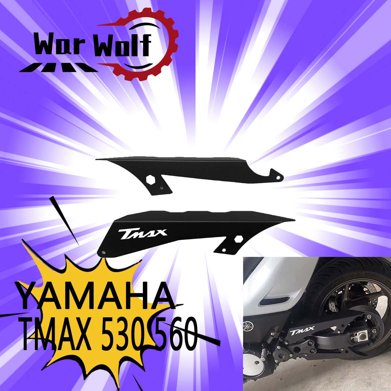 Tech Accessories & Gadgets - Motorrad-Kettenschutz CNC Aluminium Zubehör für YAMAHA