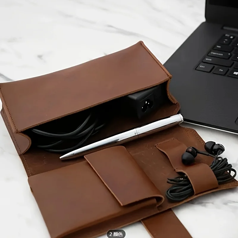 Tech Accessories Travel Case - yesPU Leder-Organizer mit mehreren Fächern –
