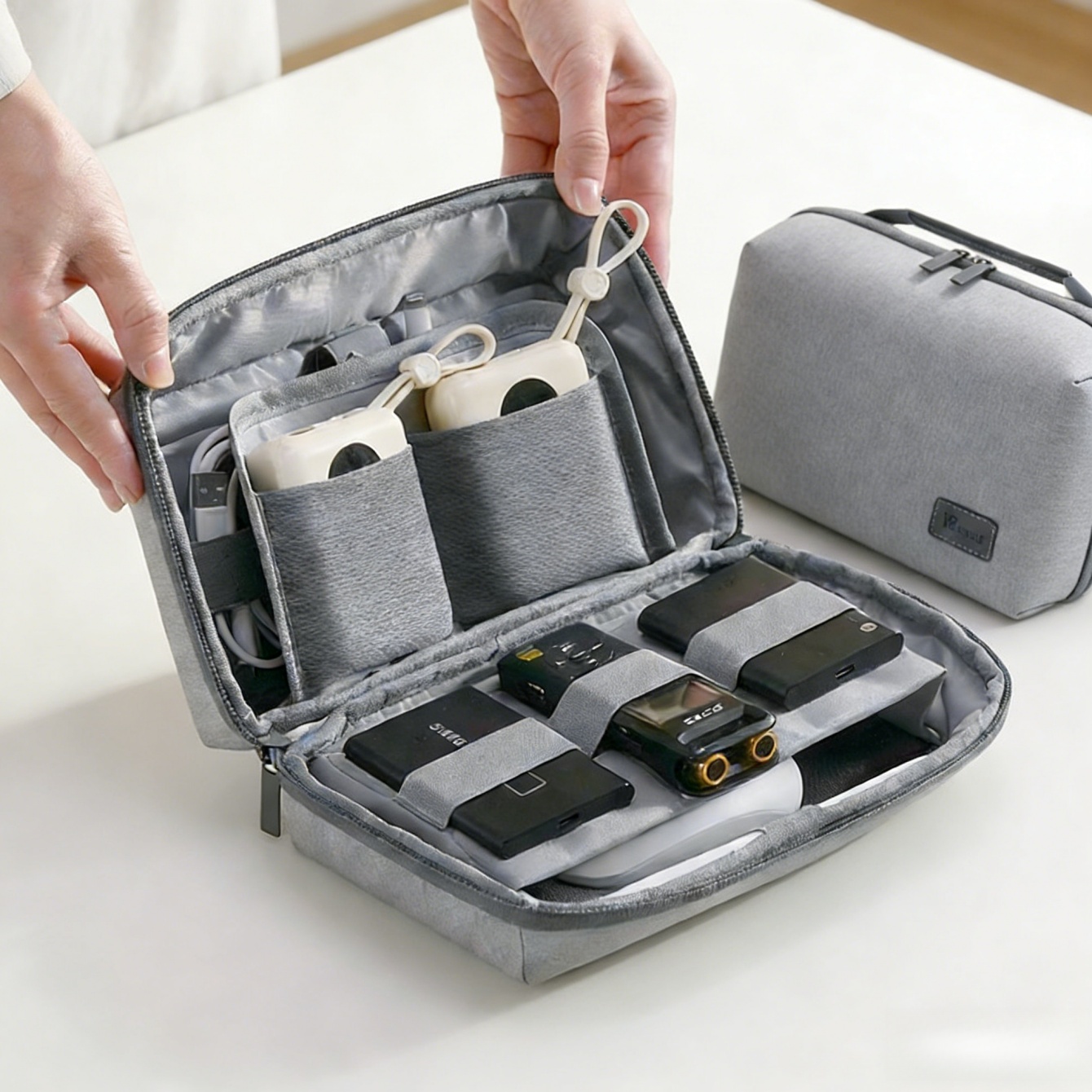 Tech Accessories Travel Case - 1 Stück Elektronik-Organizer, Reiseetui, wasserabweisende Reisetasche,