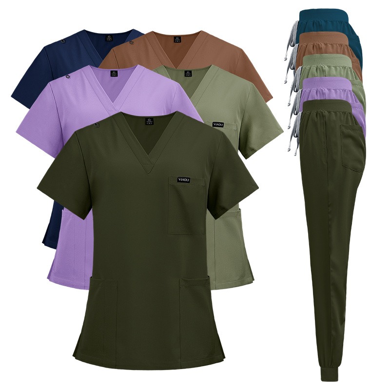Vet Tech Accessories - Unisex-Kurzarm-OP-Kittel-Set, Uniformen für Hautpflege- und Operationssaal-Medizinpersonal,