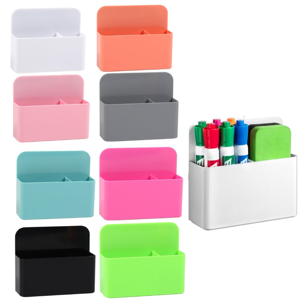 Pen Holder Magnetic - 2 Stück Magnetischer Whiteboard-Markerhalter aus Kunststoff,