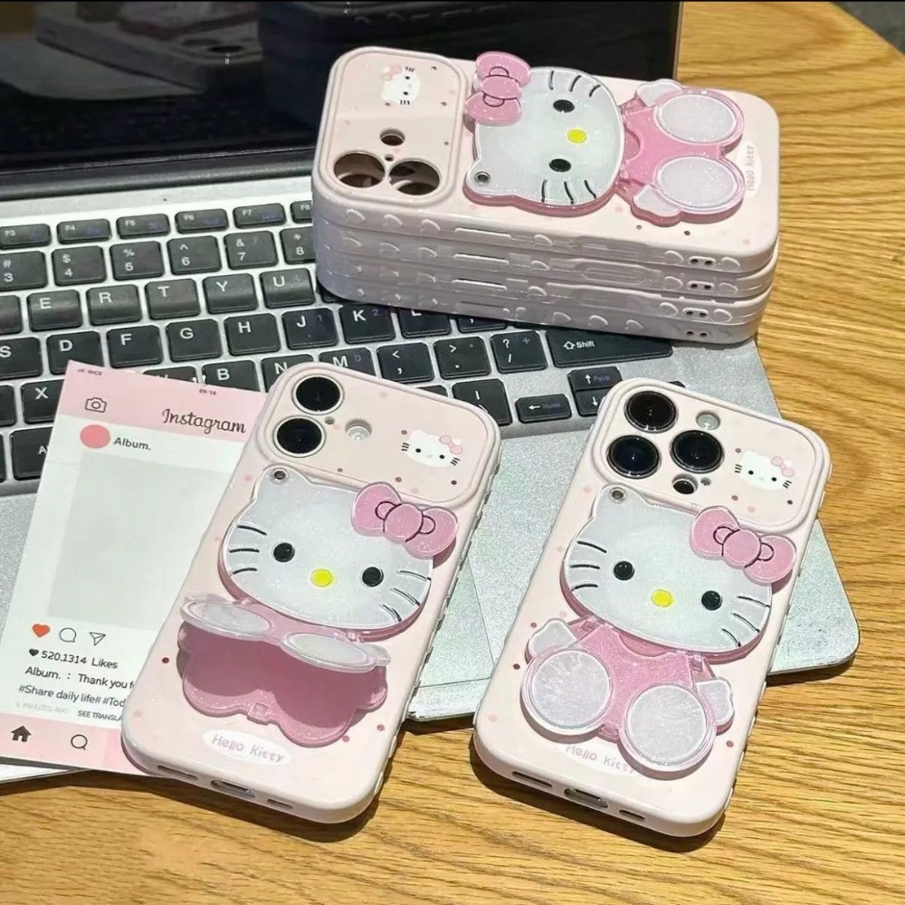 Mobile Tech Accessories - Kreative Anime-Handyhülle mit Halterung für iPhone