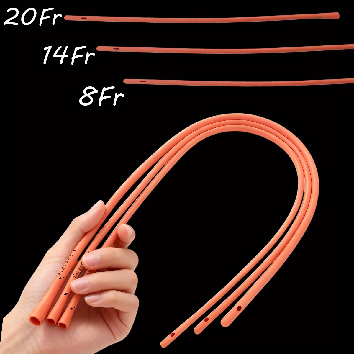 Vet Tech Accessories - 8Fr/14Fr/20Fr Roter medizinischer Latexschlauch – langlebiger,