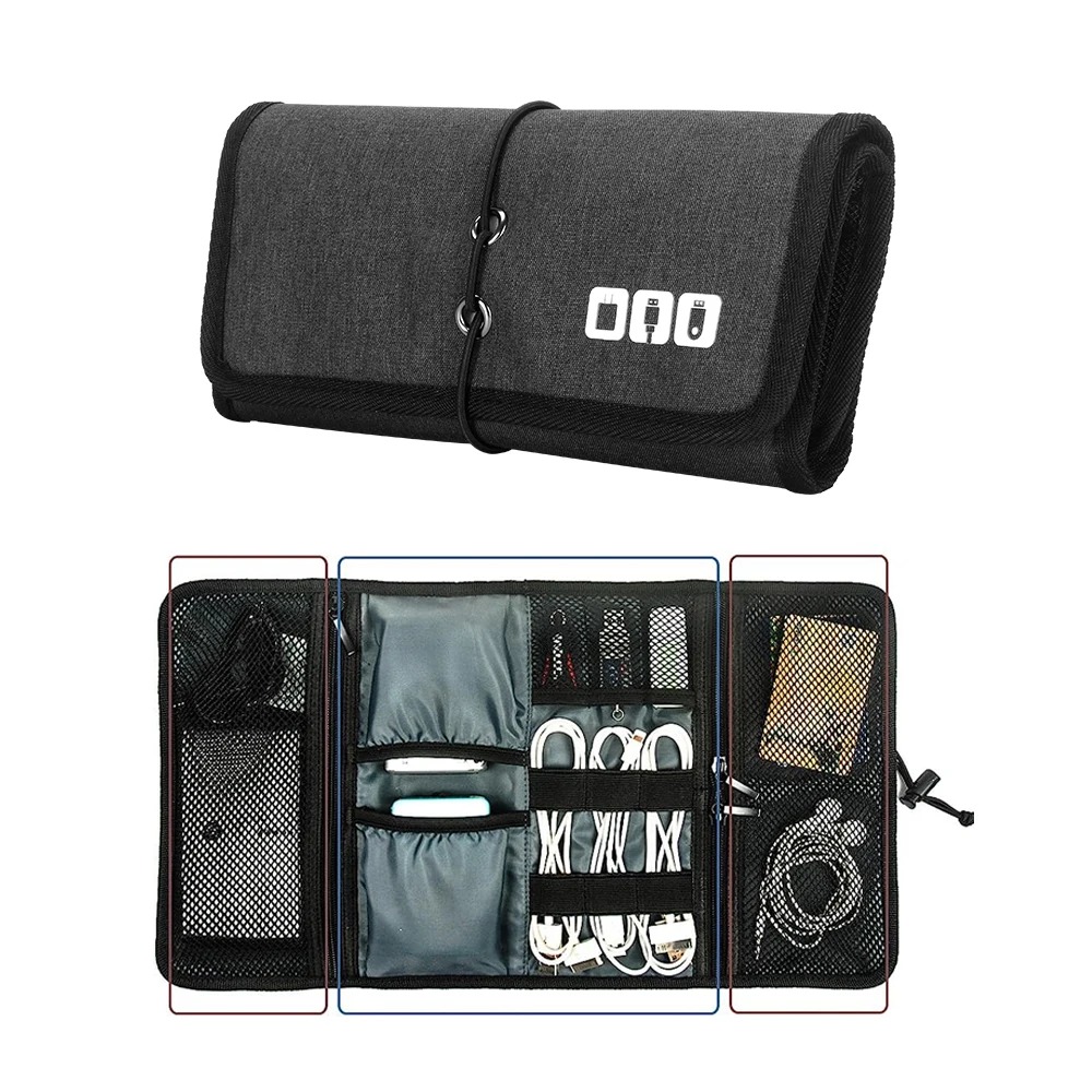 Tech Accessories Travel Case - Elektronischer Organizer, Kabeltasche, Reisekabel, Ladegerät, Telefonzubehör,