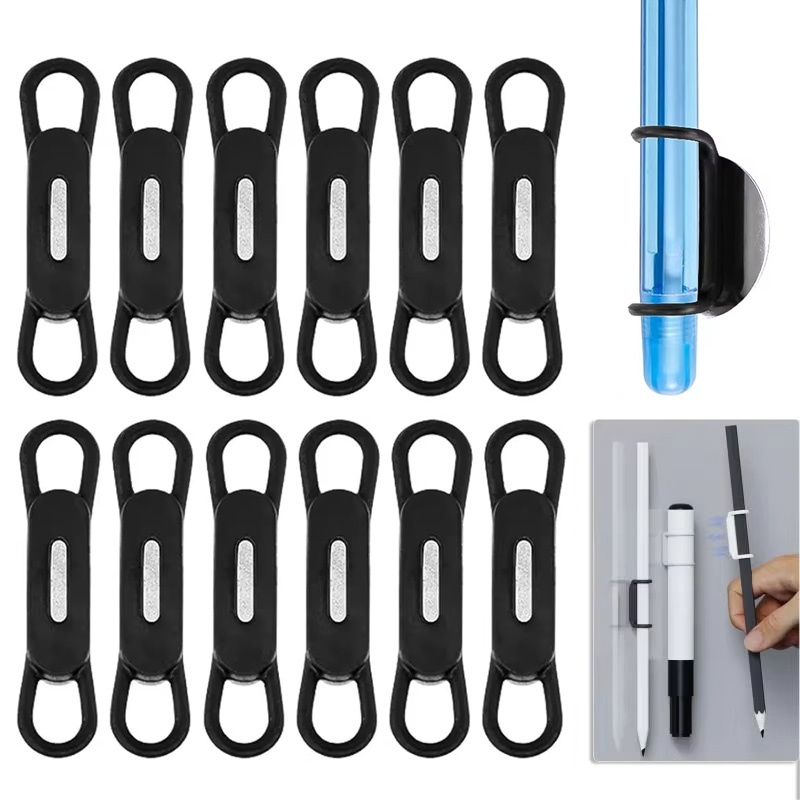 Pen Holder Magnetic - 6 Stück magnetischer Stifthalter aus Silikon,