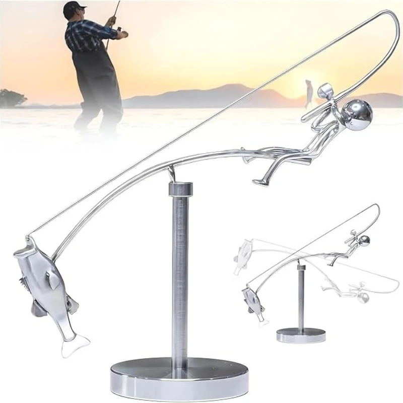 Tech Accessories And Gadgets - Metall-Balance-Skulptur Große Kinetische Metallkunst Schreibtisch-Deko Physik