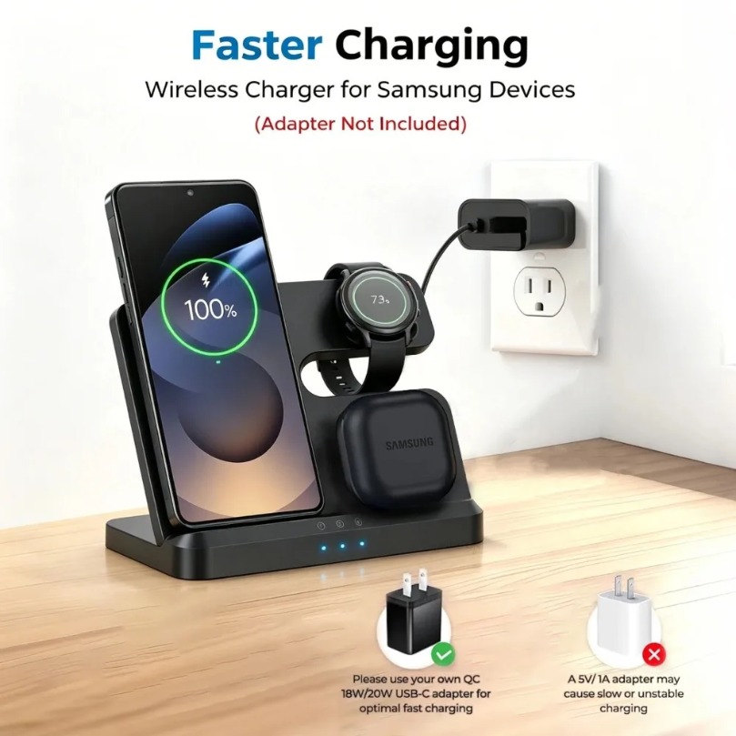 3-in-1 Schnelles Kabelloses La – Wireless Charger 3 In 1 Bewertung und Preis