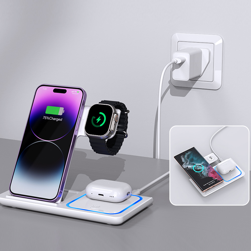 LED 3-in-1 Kabellose Ladestati – Wireless Charger 3 In 1 Bewertung und Preis