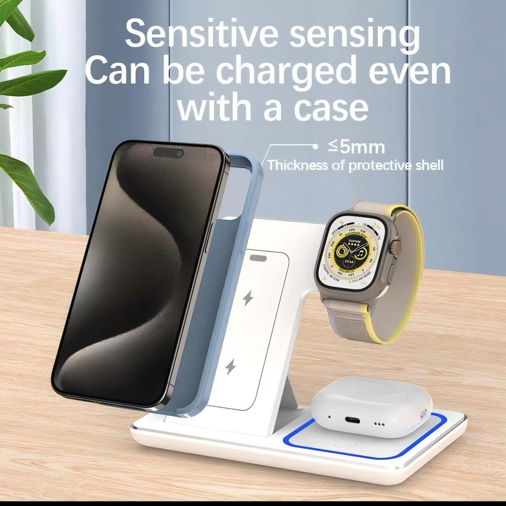 Kabelloser Ladegerät-Halter, 3 – Wireless Charger 3 In 1 Bewertung und Preis