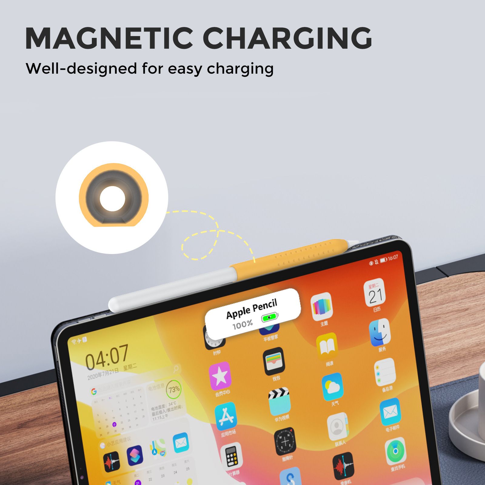 1PC Stylus Abdeckung für Apple – Pen Holder Magnetic Bewertung und Preis