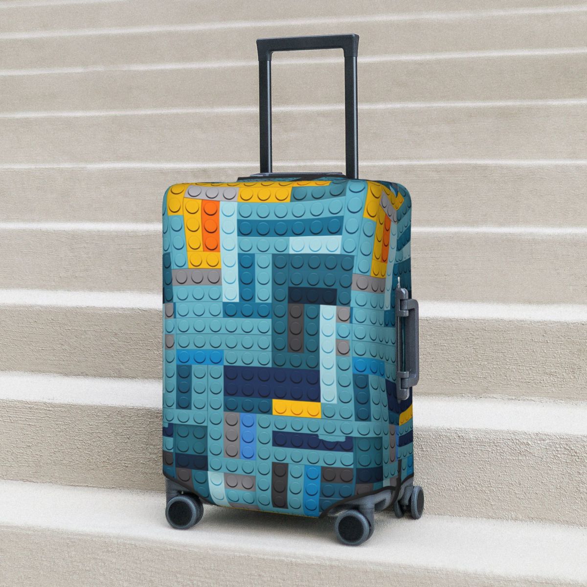 Blue Tech Pixel Building Block – Tech Accessories Travel Case Bewertung und Preis