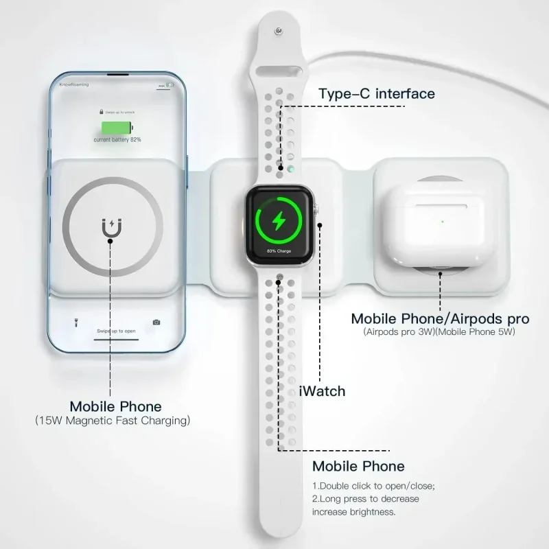 3-in-1 Tragbares Magnetisches  – Wireless Charger 3 In 1 Bewertung und Preis