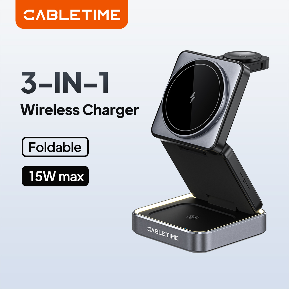 CABLETIME Faltbarer Magnetisch – Wireless Charger 3 In 1 Bewertung und Preis